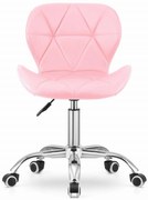 Krzesło obrotowe AVOLA ekoskóra - róż