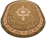 Zielony Owalny Dywan W Stylu Klasycznym K6-C29