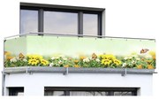 Żółto-zielona plastikowa osłona balkonowa 500x85 cm Butterfly – Maximex
