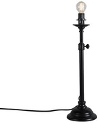 Klasyczna lampa stołowa czarna regulowana bez klosza - Accia