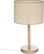Lampa stołowa DELLA, drewniana podstawa, 42 cm