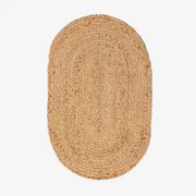 Owalna Wycieraczka 45x75 Cm Z Naturalnego Juty Never Yute - Sklum