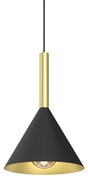 Lampa wisząca PERU BLACK 1xE27, czarny, złoty, pojedynczy, jeden klosz