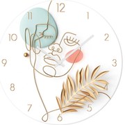 Szklany zegar ścienny ø 30 cm Feminine line – Styler