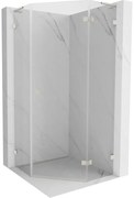 Mexen Lunar L kabina prysznicowa pięciokątna uchylna prawa 80 x 80 cm, transparent, nikiel szczotkowany - 831L-080P-080L-97-00-P