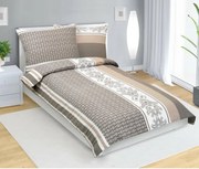 Bellatex Pościel bawełniana Ornament kawowy, 140 x 200 cm, 70 x 90 cm, 140 x 200 cm, 70 x 90 cm