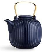 Ciemnoniebieski porcelanowy dzbanek do herbaty Kähler Design Hammershoi, 1,2 l