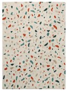 Kremowy bawełniany dywan tkany ręcznie odpowiedni do prania 140x200 cm Terrazzo Marble – Lorena Canals
