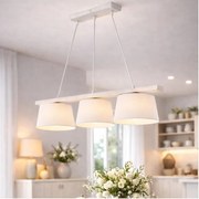 Żyrandol na lince AIDA 3xE27/60W/230V śr. 25 cm dąb/biały