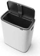 Biały stalowy kosz na śmieci otwierany na dotyk 60 l Bo Touch Bin – Brabantia
