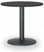 Stolik konferencyjny ZEUS II, średnica 60 cm, czarna podstawa, grafit
