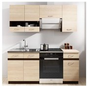 Zestaw kuchenny VALERIA 180 cm brąz/dąb sonoma