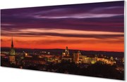Panel Szklany Światła Nocnego Krakowa