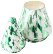 Szklana świeca w kształcie choinki DOTTI, wys. 17,5 cm