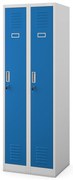 Szafka pracownicza metalowa czterokomorowa niebieska