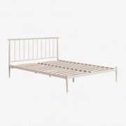 Łóżko Żelazne Amaia Kremowa Tapioca & 160 X 200 Cm - Sklum