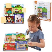 Viga drewniana tablica manipulacyjna otwieranie zamków i zatrzasków domek montessori