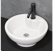 BATH DELUXE 06-045-11-11-00 - Umywalka nablatowa DRAMMEN śr. 40,1 cm, ceramika/biała