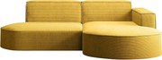 Narożnik MODENA STUDIO, tkanina sztruksowa Poso, Żółty, Prawy