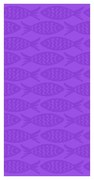 Fioletowy bawełniany ręcznik plażowy 70x140 cm Fishes – B.E.S.
