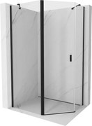 Mexen Mist kabina prysznicowa pięciokątna asymetryczna uchylna 100 x 90 cm, transparent, czarna - 8A8-100-090-70-00