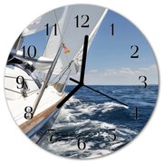Zegar szklany okrągły Jacht