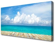 Obraz Canvas Morze Chmury Molo Krajobraz