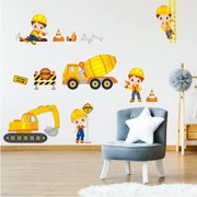 Naklejki na ścianę - budowniczowie