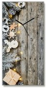Zegar ścienny Pionowy-Choinka Święta Prezenty Ozdoba