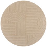 Beżowy okrągły dywan wełniany ø 160 cm Zen Garden – Flair Rugs