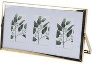 Metalowa ramka stojąca na trzy zdjęcia, passe-partout, 22 x 12 x 1 cm