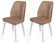 Zestaw krzeseł do jadalni Dallas Mink and White, 2 szt.