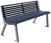 Ławka miejska z oparciem 150 cm D5-F01