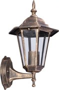 Czarno-złota zewnętrzna lampa ścienna E2-D53