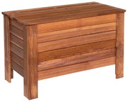 Brązowa skrzynia drewniana do ogrodu N5-B51