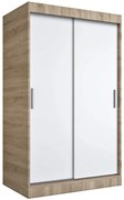 Szafa z przesuwanymi drzwiami dąb sonoma + biały 120 cm G4-C47