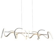 Designerska lampa wisząca srebrna z możliwością ściemniania, w tym LED - KrisscrossDesignerski Oswietlenie wewnetrzne