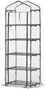 Outsunny Miniszklarnia Przezroczysta i Zielona na Kwiaty lub Warzywa 69x49x193cm | Aosom PL