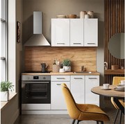 Pojedyncza kuchnia biały wysoki połysk/biały 160x46x81.6 r-line