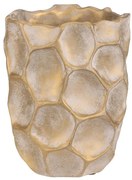 Osłonka betonowa na kwiaty Plaster miodu, rozm. M, szer. 16 cm, beżowo-złoty