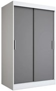 Szafa przesuwna biały + antracyt 120 cm H7-K34