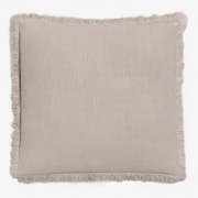 Poduszka Bawełniana Kwadratowa (45x45 Cm) Nedeliya Piaskowy Szary - Sklum