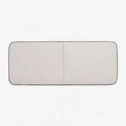 Romeo 180cm Zagłówek Z Szenili Tkaniny Szenil Off-white & 160 Cm - Sklum