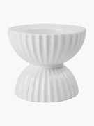 Świecznik z porcelany z ryflowaną powierzchnią Tura