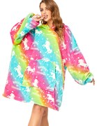 Koc bluza z baranka z rękawami i kapturem ALICORN kolorowa