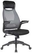 Ergonomiczny fotel obrotowy do biurka popiel + czarny N7-W73