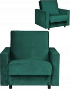 Fotel rozkładany Alicja butelkowa zieleń recepcja