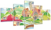 Obraz - Kolorowe miasteczko (125x70 cm)