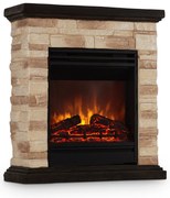 Klarstein Lienz 1800W 60cm Kominek Elektryczny Dekoracyjny Jasnobrązowy/Czarny