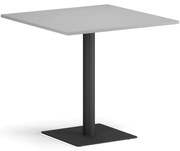 Stolik kawowy ENZO, 80x80 cm, czarna podstawa, szary